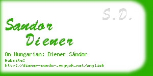 sandor diener business card